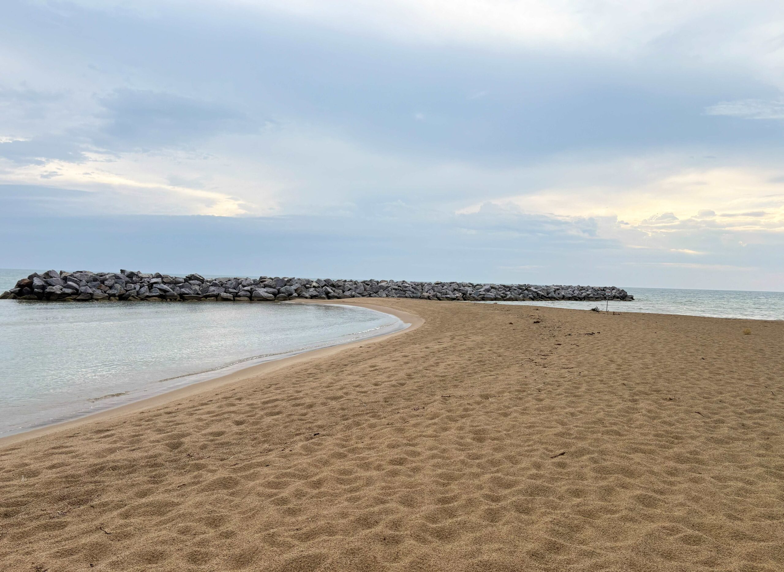 Illinois Beach - lots of sand next to Lake Michigan and calm waves